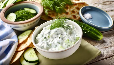 Frisk og Cremet Tzatziki i Skål