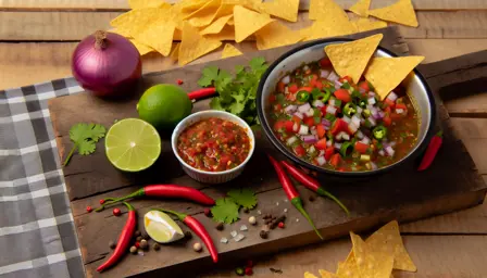 Frisk og Krydret Salsa i Skål