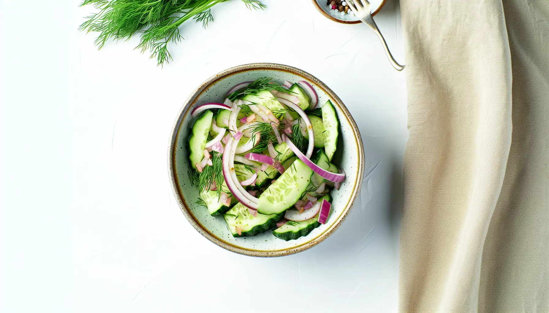 Frisk og Sprød Agurkesalat i Skål