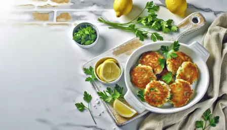 Sprøde Citron-Persille Fiskefrikadeller i Airfryer