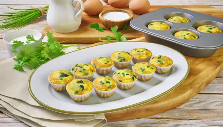 Friske Mini Omeletmuffins med Urtesmag