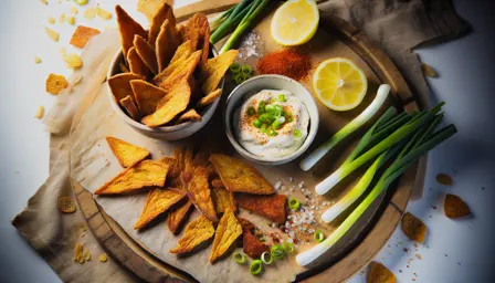 Sprøde Vesterhavsrugbrødschips med Krydret Dip