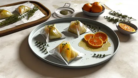 Karamelliserede fennikel- og appelsinpakker med miso-honningglasur