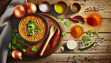 Krydret Cremet Dhal Curry i Skål