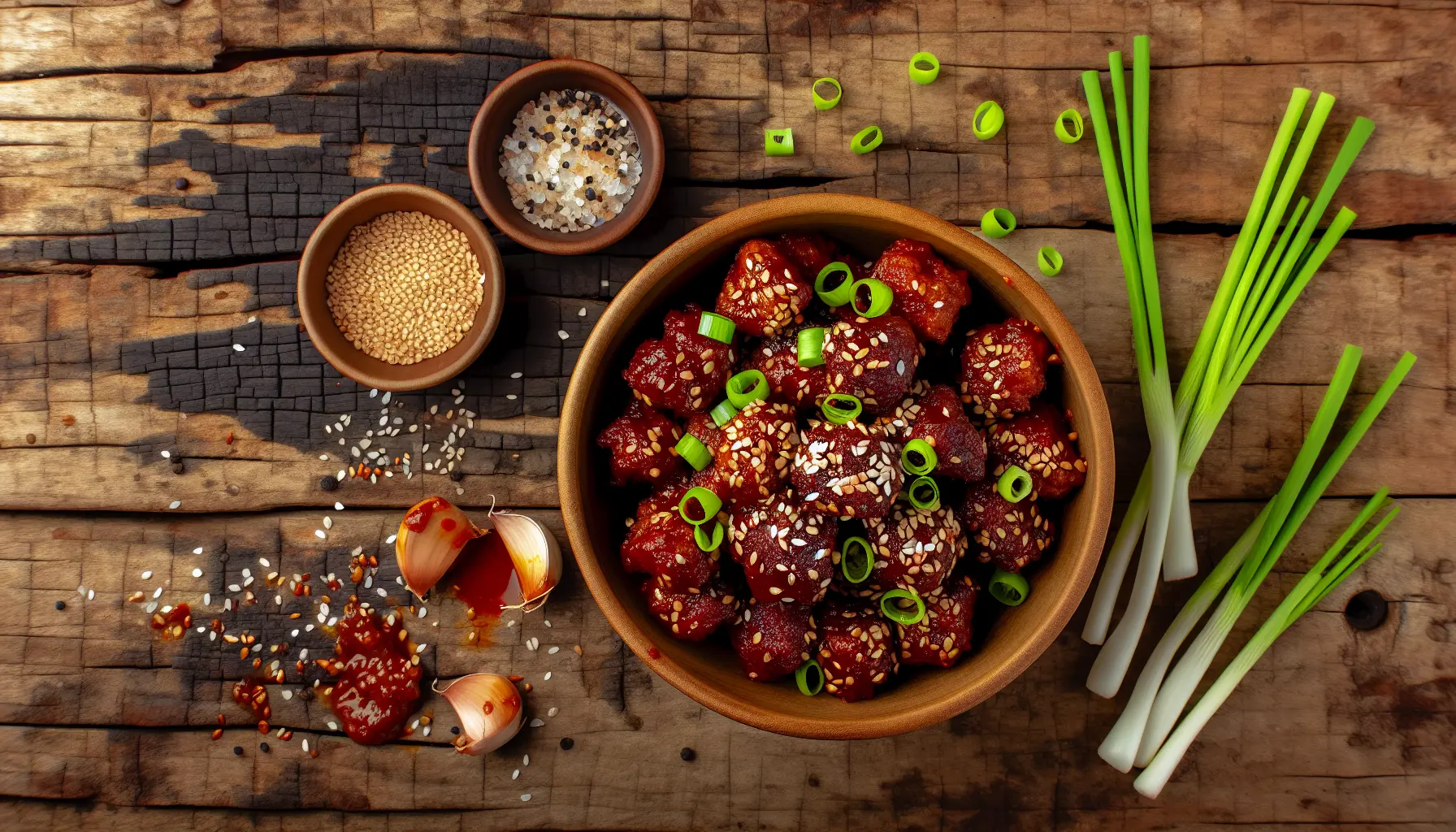 Krydret Koreanske BBQ Bites i Airfryer