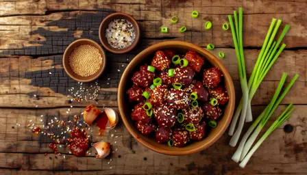 Krydret Koreanske BBQ Bites i Airfryer