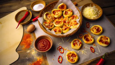 Sprøde krydrede mini pizzasnitter