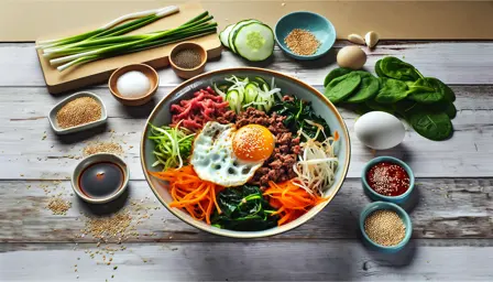 Krydret Oksekød Bibimbap i Airfryer