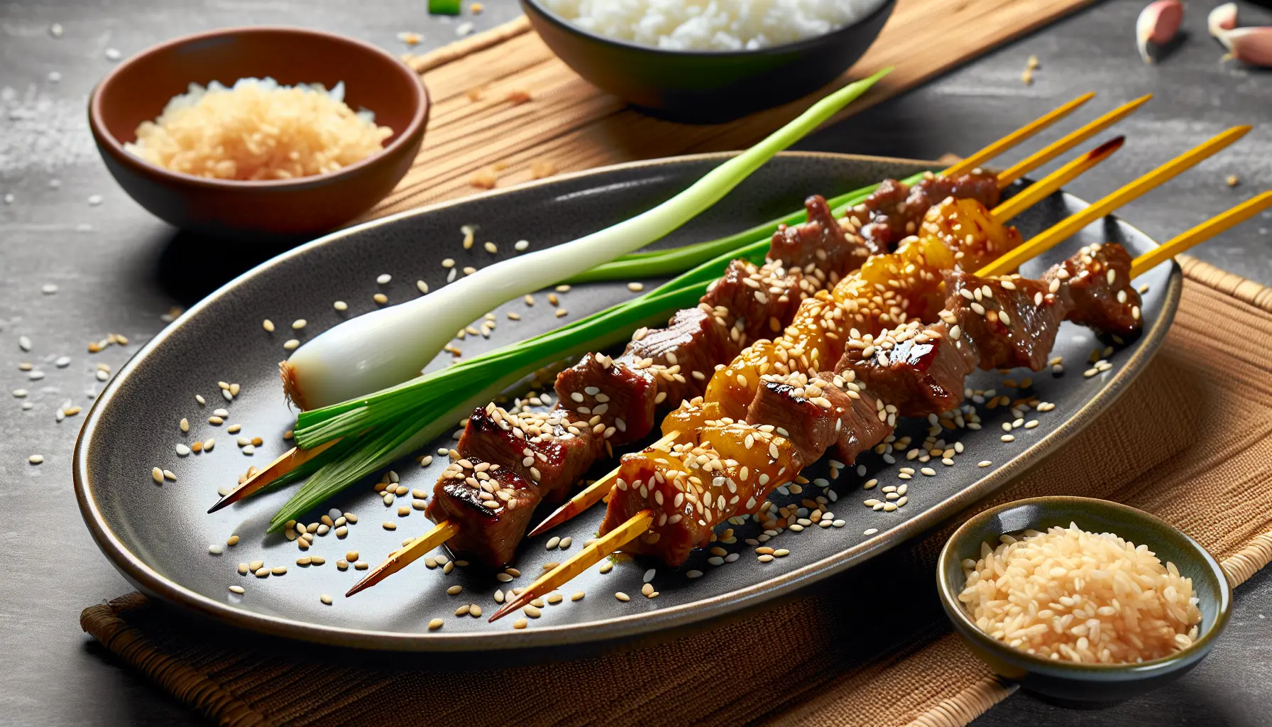 Krydret Oksekød Yakitori