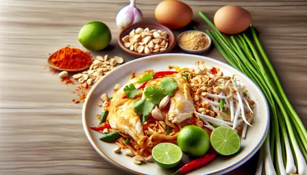 Krydret Pad Thai med Kylling i Airfryer