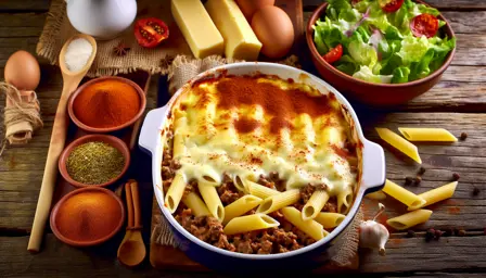 Krydret Pastitsio med Cremet Bechamel