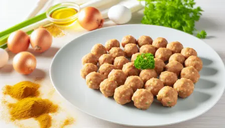 Krydret små frikadeller i airfryer