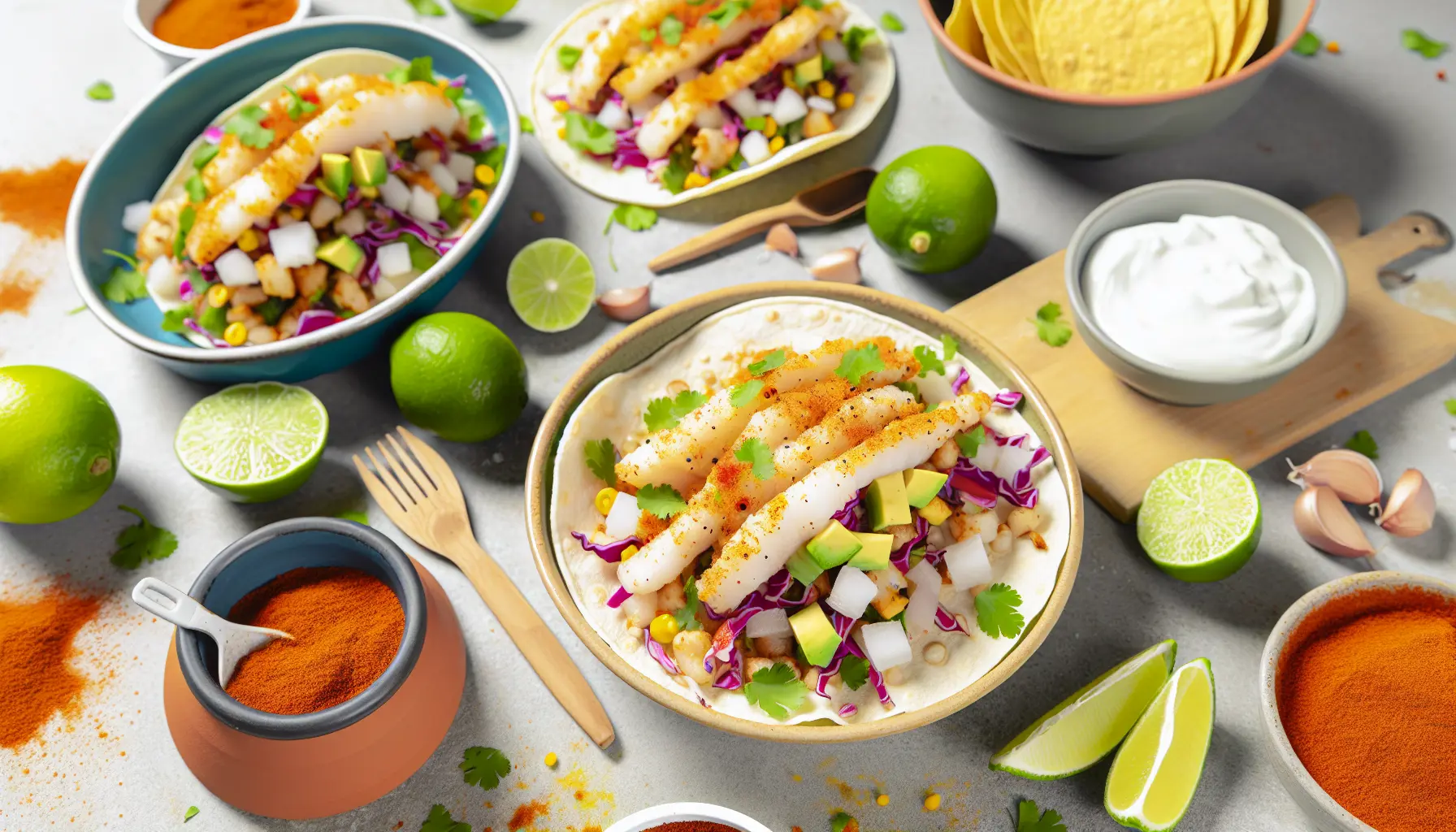 Krydret Sprøde Fisketacos