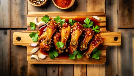 Krydret Sticky Wings med Glasur