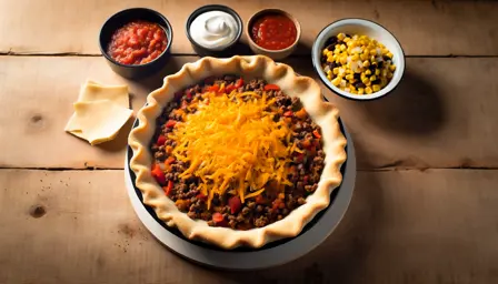 Krydret Taco Pie med Sprød Skorpe