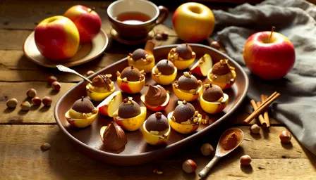 Chokoladetrøffel-fyldte Mini Æblebåde