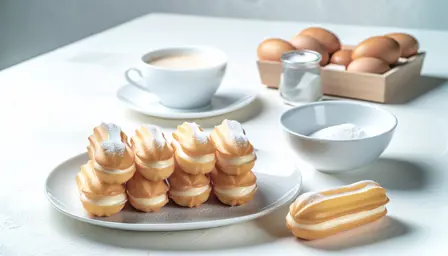 Luftige Mini Eclairs med Vaniljefyld