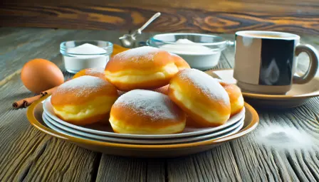 Luftige Klassiske Donuts på tallerken