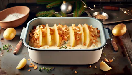 Luksuriøse flødekartofler med gylden sprød topping