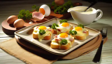 Luksuriøse Mini Croque Madame med cremet sauce