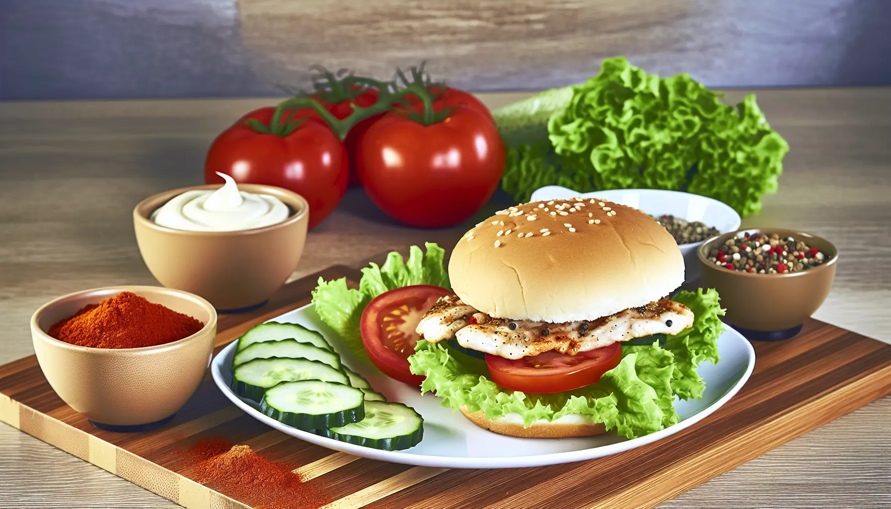 Saftig Kyllingeburger med Sprød Salat