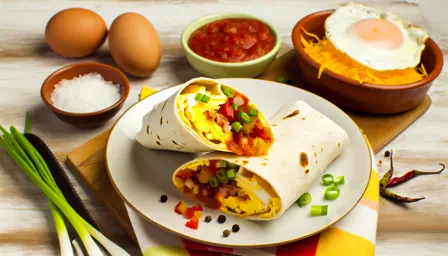 Saftig Morgenburrito klar til servering