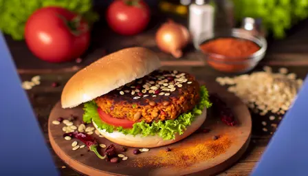Saftig Vegetarburger med Krydret Bøf