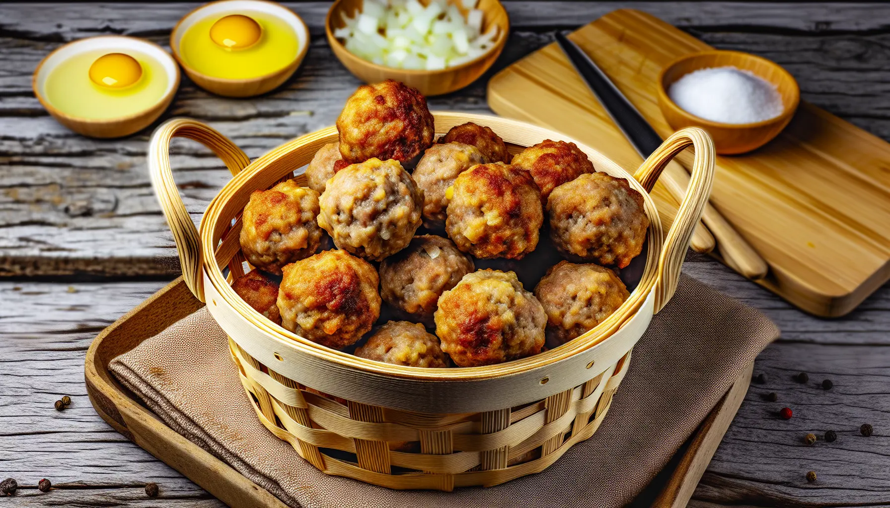 Saftige frikadeller i airfryer