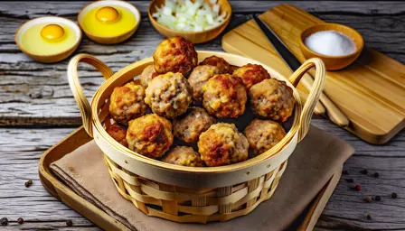 Saftige frikadeller i airfryer