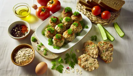 Saftige kyllingefrikadeller med persille