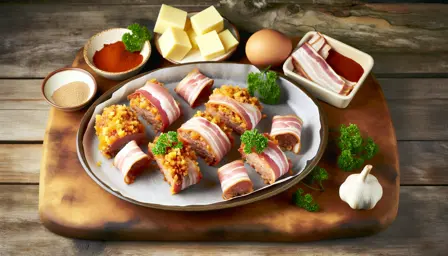 Saftige mini farsbrød med ost og bacon
