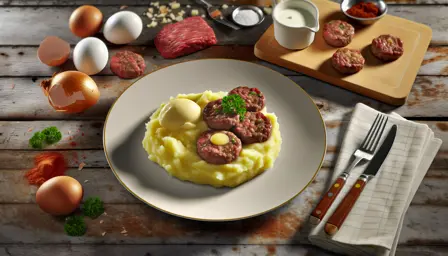 Saftige Mini Hakkebøffer med Cremet Kartoffelmos