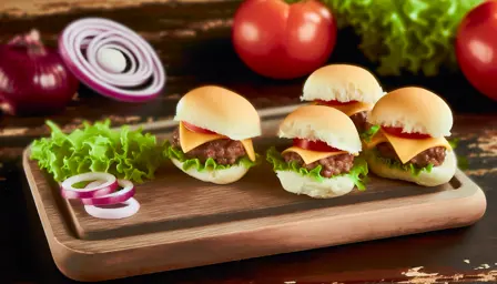 Saftige Mini Sliders med Smeltet Ost