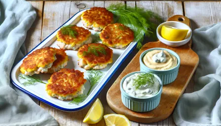 Saftige fiskefrikadeller med citron-remoulade