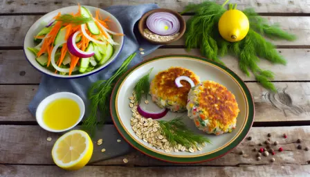 Saftige Ovnbagte Fiskefrikadeller med Sprød Råkostsalat