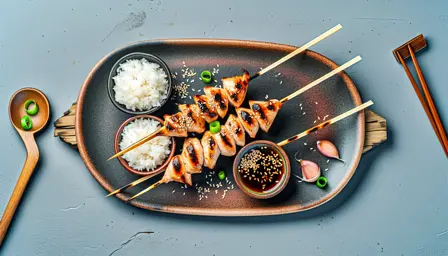 Saftige Yakitori-spyd med Teriyakisauce