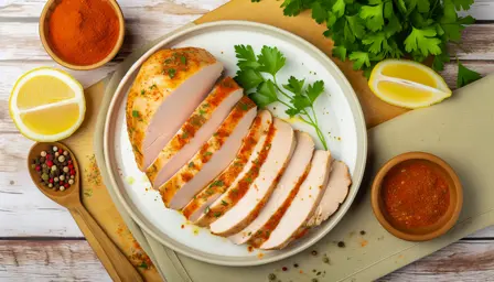 Saftigt krydret kalkunbryst klar i airfryer