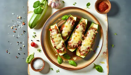 Smagfulde Fyldte Zucchinibåde i Airfryer