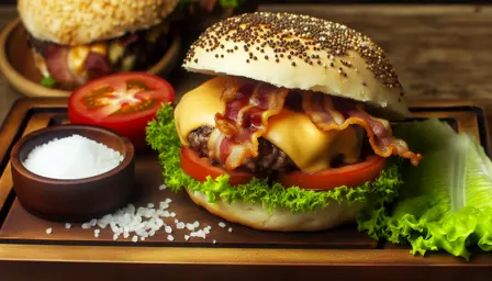 Sprød Baconburger med Saftig Oksebøf