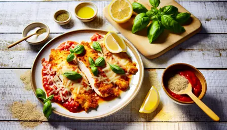 Sprød Chicken Parmigiana med smeltet ost