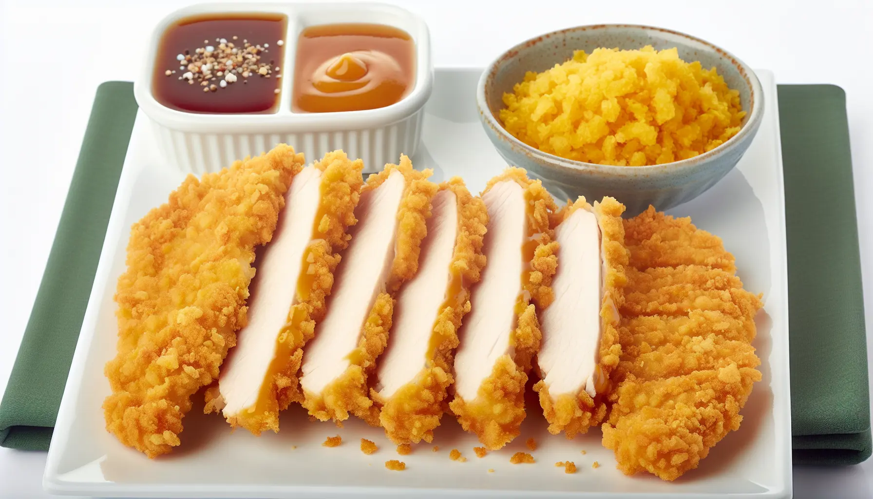 Sprød Kylling Katsu på tallerken