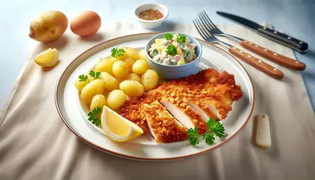 Sprød Kylling Schnitzel på tallerken