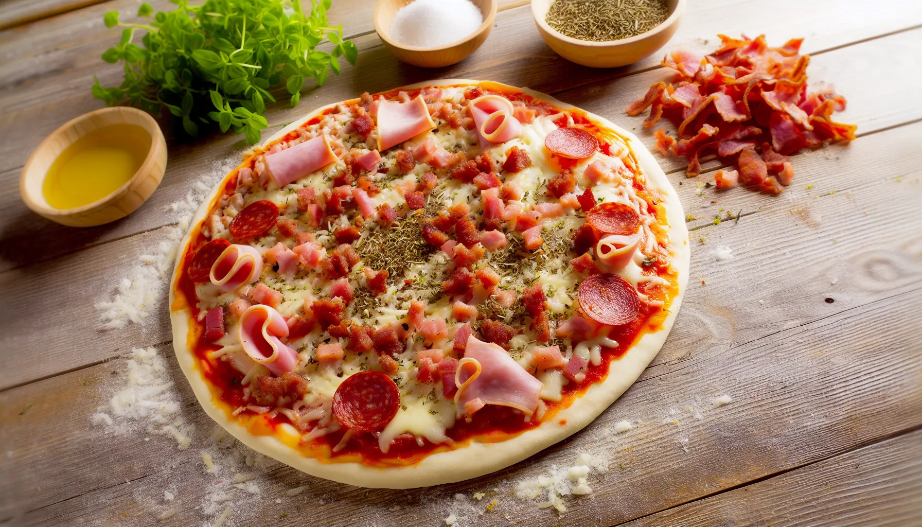 Sprød Meatlover Pizza i Airfryer