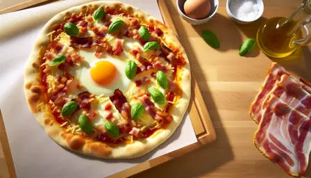 Sprød Morgenmadspizza med Æg og Bacon
