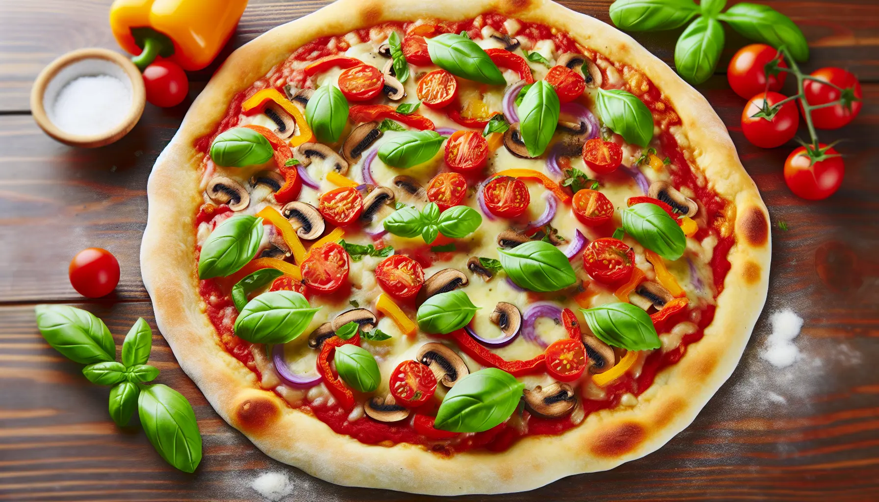 Sprød og Farverig Vegetarpizza i Airfryer