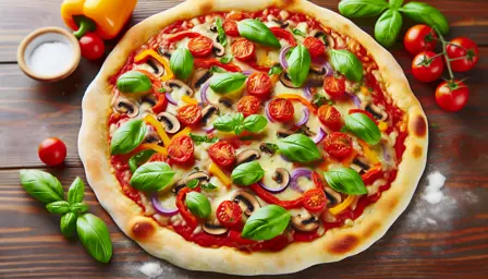 Sprød og Farverig Vegetarpizza i Airfryer