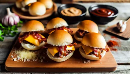 Sprøde BBQ Bacon-Cheese Sliders