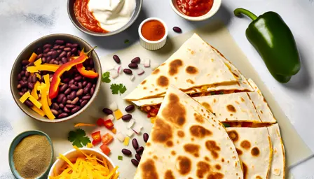 Sprøde Bønnequesadillas med smeltet ost