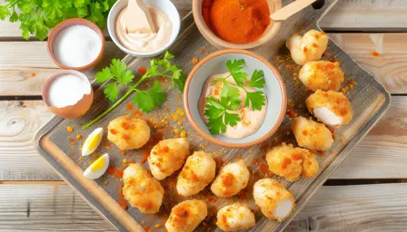 Sprøde Chicken Bites med Krydret Panering