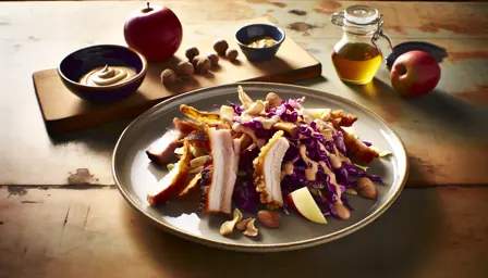 Sprøde flæskestegschips med frisk rødkålssalat og sennepscreme